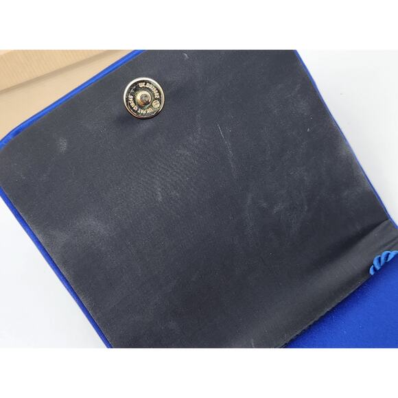 Vintage 1970s Cora Jacobs Electric Blue Satin Bag with Rope Strap - Picture 10 of 14